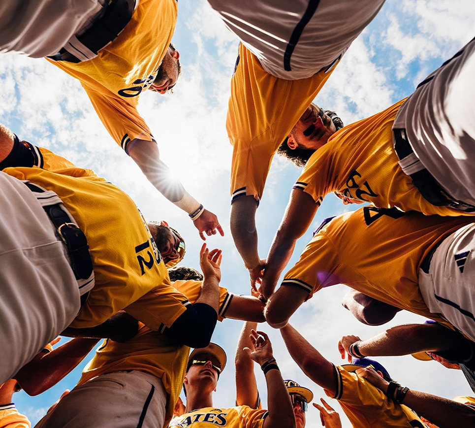 Team huddle reflecting spirit